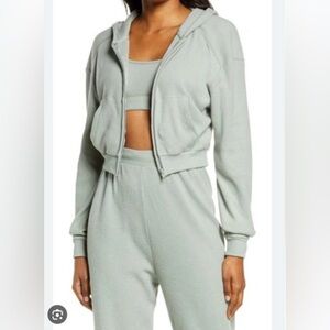 SKIMS Green Waffle Knit Set Small